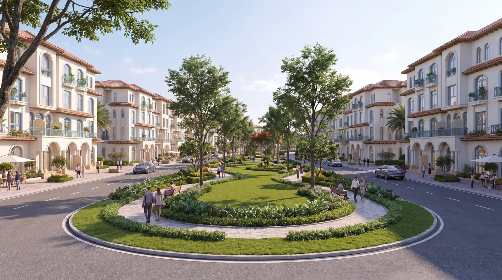 Công viên nội khu giữa các dãy nhà